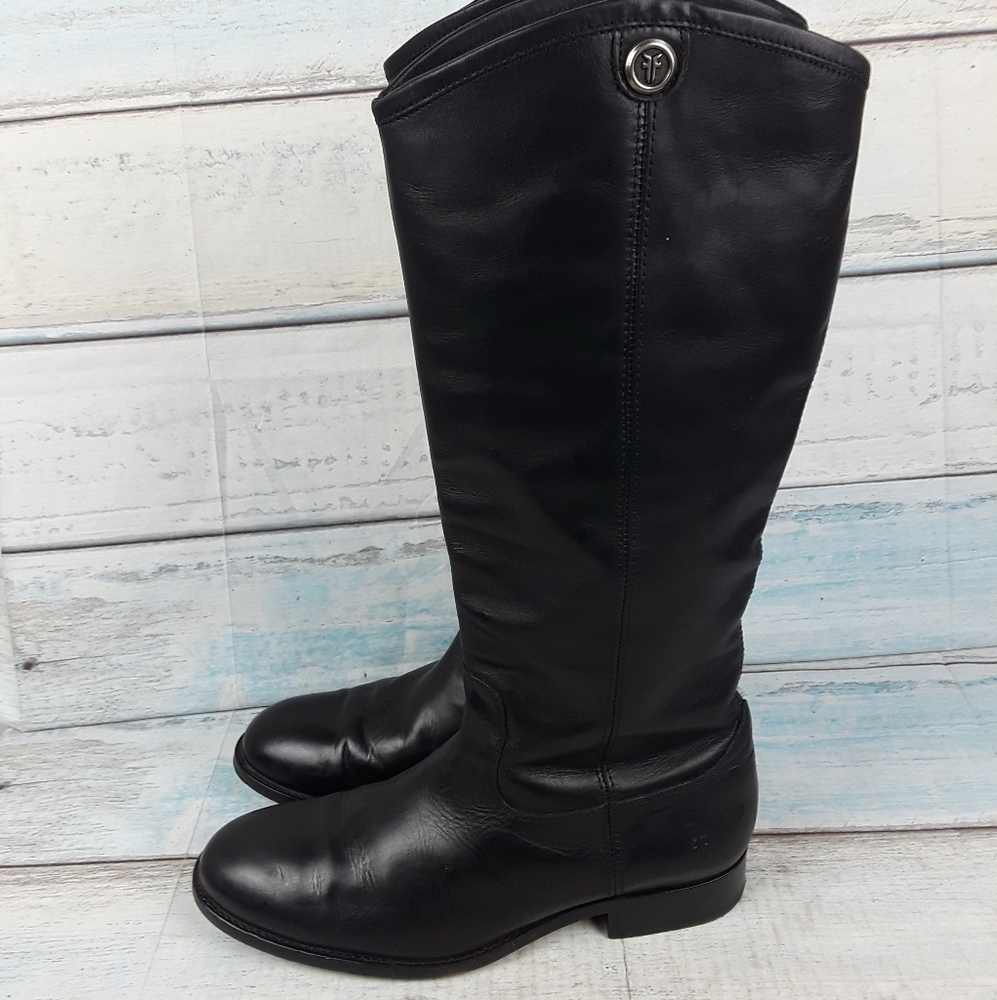 Frye 4015  Women's Tall Riding BlackLeather Boots